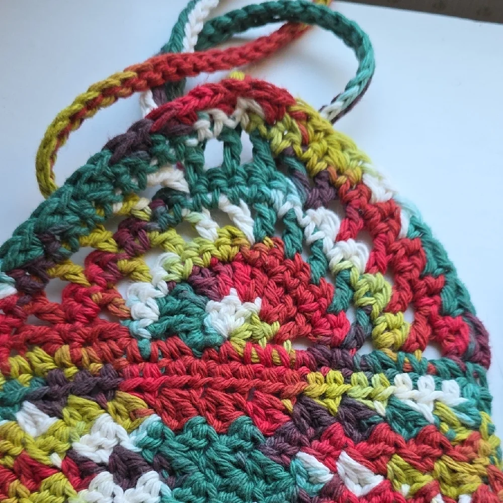 Handmade Multicolor Crochet Clutch Bag - Women Bags - Picture 4 of 6